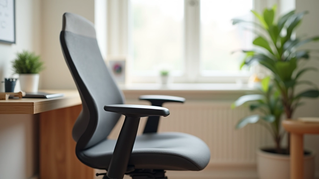 Ergonomic office chair with lumbar support and adjustable features for proper seating posture